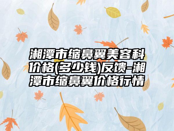 湘潭市缩鼻翼美容科价格(多少钱)反馈-湘潭市缩鼻翼价格行情