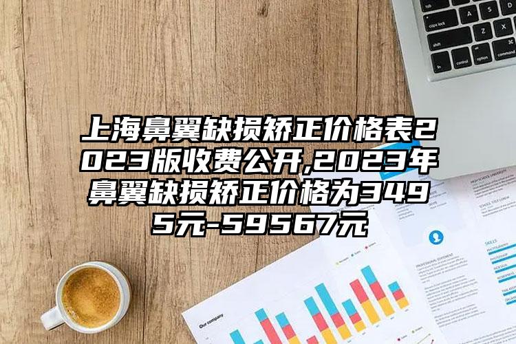 上海鼻翼缺损矫正价格表2023版收费公开,2023年鼻翼缺损矫正价格为3495元-59567元