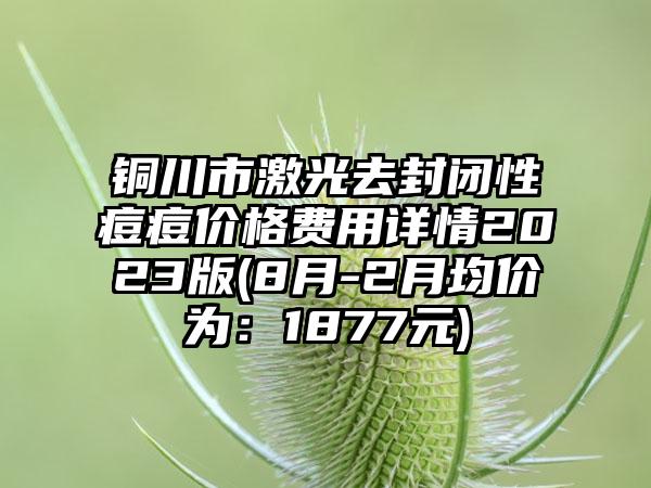 铜川市激光去封闭性痘痘价格费用详情2023版(8月-2月均价为：1877元)