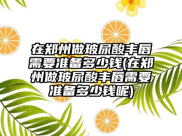 在郑州做玻尿酸丰唇需要准备多少钱(在郑州做玻尿酸丰唇需要准备多少钱呢)