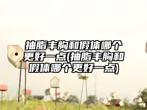 抽脂丰胸和假体哪个更好一点(抽脂丰胸和假体哪个更好一点)