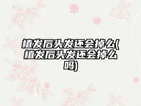 植发后头发还会掉么(植发后头发还会掉么吗)