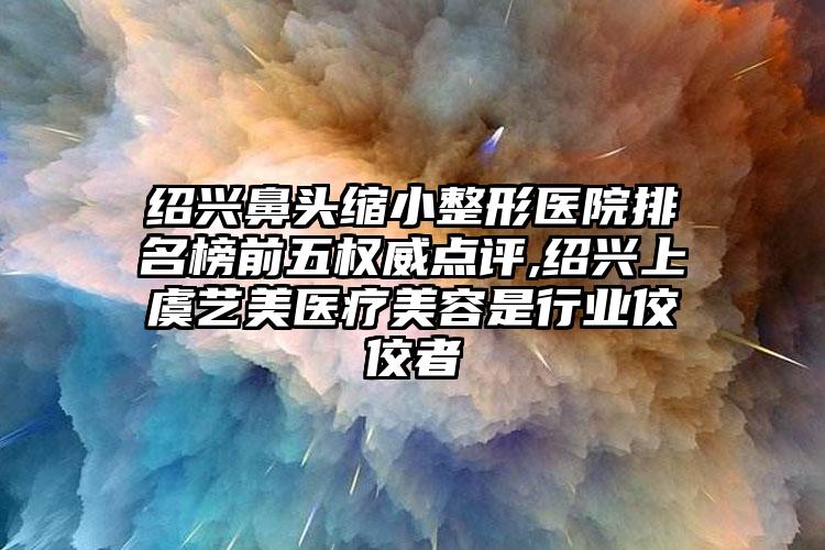 绍兴鼻头缩小整形医院排名榜前五权威点评,绍兴上虞艺美医疗美容是行业佼佼者