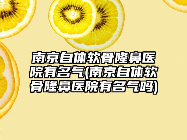 南京自体软骨隆鼻医院有名气(南京自体软骨隆鼻医院有名气吗)