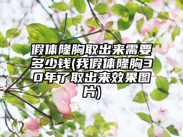 假体隆胸取出来需要多少钱(我假体隆胸30年了取出来成果图片)