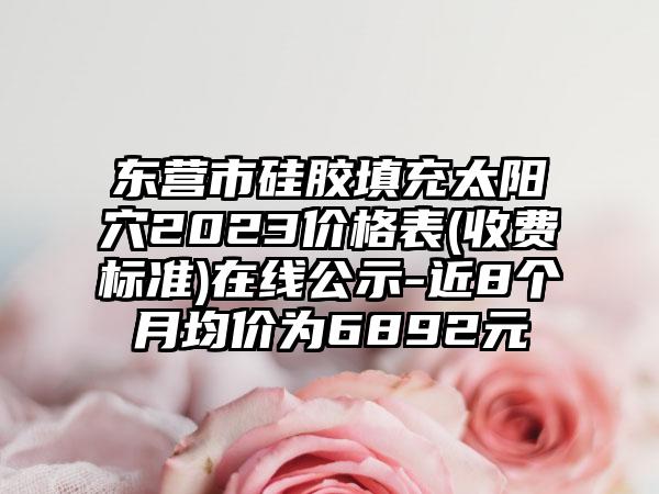 东营市硅胶填充太阳穴2023价格表(收费标准)在线公示-近8个月均价为6892元