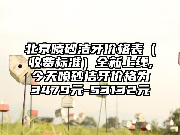 北京喷砂洁牙价格表（收费标准）全新上线,今天喷砂洁牙价格为3479元-53132元