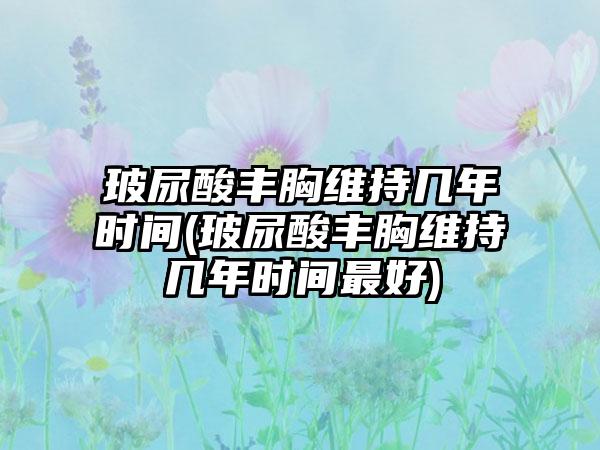 玻尿酸丰胸维持几年时间(玻尿酸丰胸维持几年时间较好)