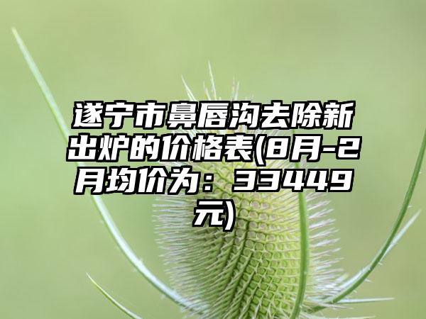 遂宁市鼻唇沟去除新出炉的价格表(8月-2月均价为：33449元)