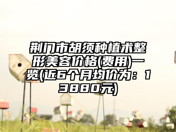 荆门市胡须种植术整形美容价格(费用)一览(近6个月均价为：13880元)