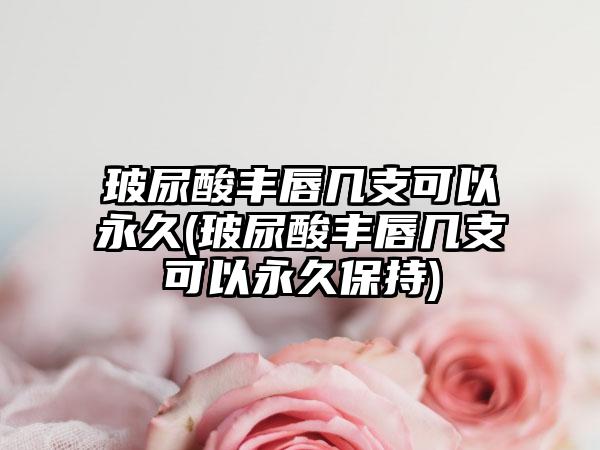 玻尿酸丰唇几支可以恒久(玻尿酸丰唇几支可以恒久保持)