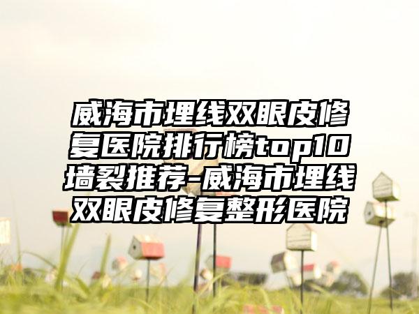 威海市埋线双眼皮修复医院排行榜top10墙裂推荐-威海市埋线双眼皮修复整形医院