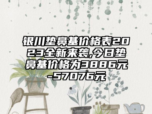 银川垫鼻基价格表2023全新来袭,今日垫鼻基价格为3886元-57076元