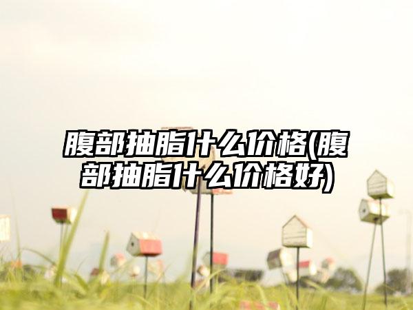 腹部抽脂什么价格(腹部抽脂什么价格好)