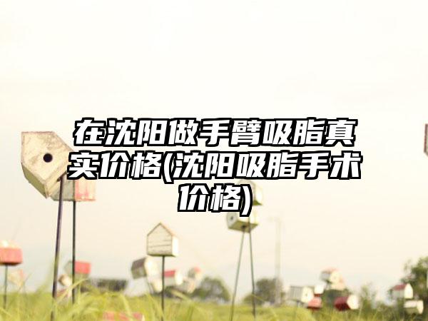 在沈阳做手臂吸脂真实价格(沈阳吸脂手术价格)