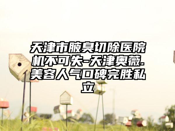 天津市腋臭切除医院机不可失-天津奥薇.美容人气口碑完胜私立