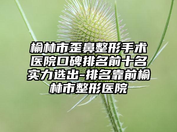 榆林市歪鼻整形手术医院口碑排名前十名实力选出-排名靠前榆林市整形医院