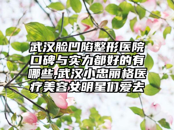 武汉脸凹陷整形医院口碑与实力都好的有哪些,武汉小忠丽格医疗美容女明星们爱去