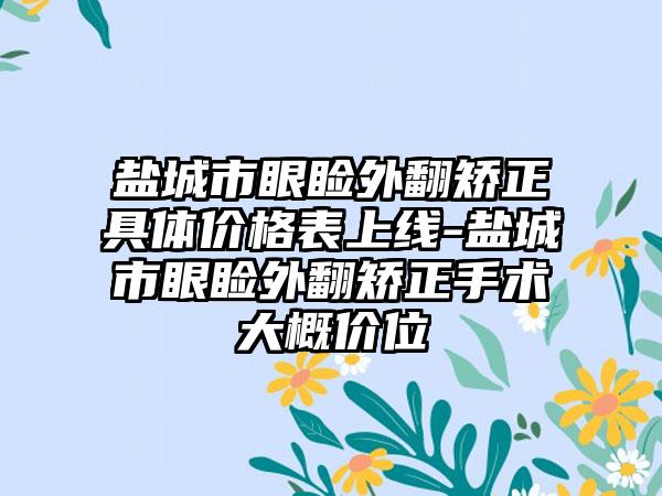 盐城市眼睑外翻矫正具体价格表上线-盐城市眼睑外翻矫正手术大概价位