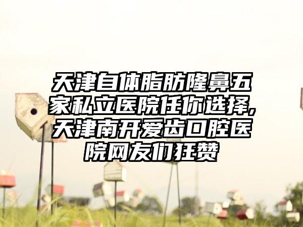 天津自体脂肪隆鼻五家私立医院任你选择,天津南开爱齿口腔医院网友们狂赞