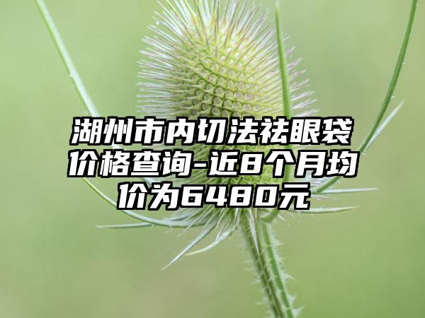 湖州市内切法祛眼袋价格查询-近8个月均价为6480元