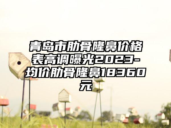 青岛市肋骨隆鼻价格表高调曝光2023-均价肋骨隆鼻18360元