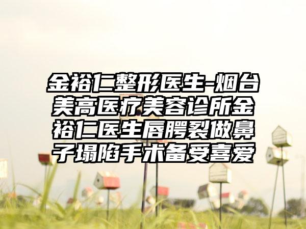 金裕仁整形医生-烟台美高医疗美容诊所金裕仁医生唇腭裂做鼻子塌陷手术备受喜爱