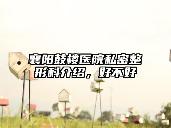 襄阳鼓楼医院私密整形科介绍，好不好