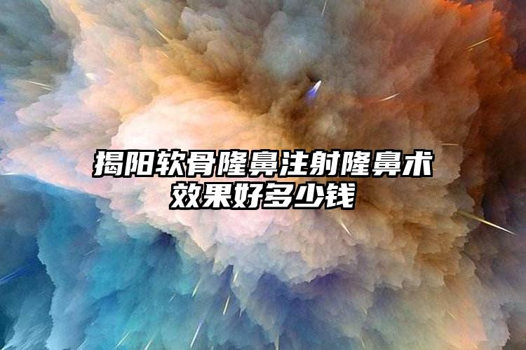 揭阳软骨隆鼻注射隆鼻术成果好多少钱