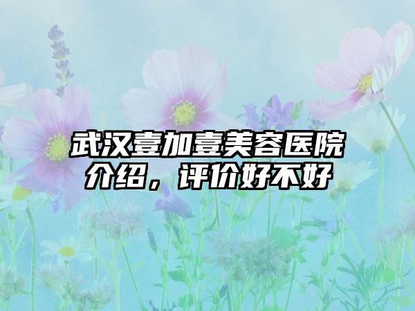 武汉壹加壹美容医院介绍，评价好不好