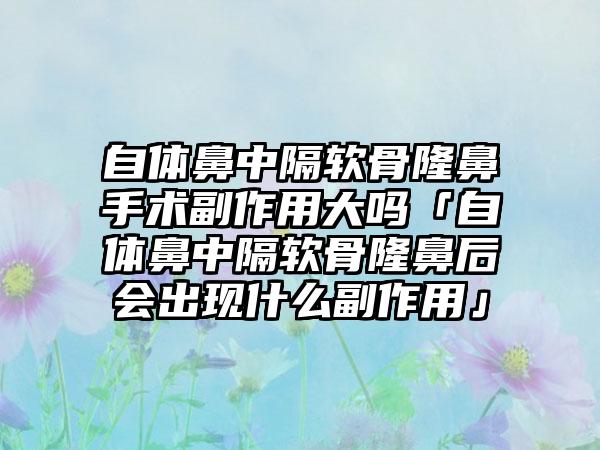 自体鼻中隔软骨隆鼻手术副作用大吗「自体鼻中隔软骨隆鼻后会出现什么副作用」