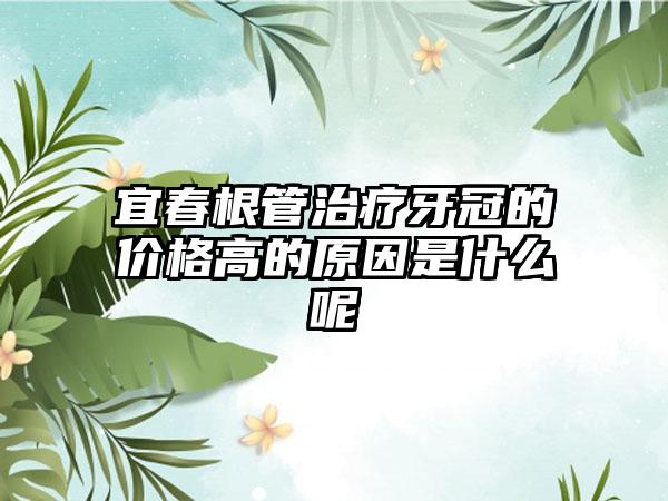 宜春根管治疗牙冠的价格高的原因是什么呢