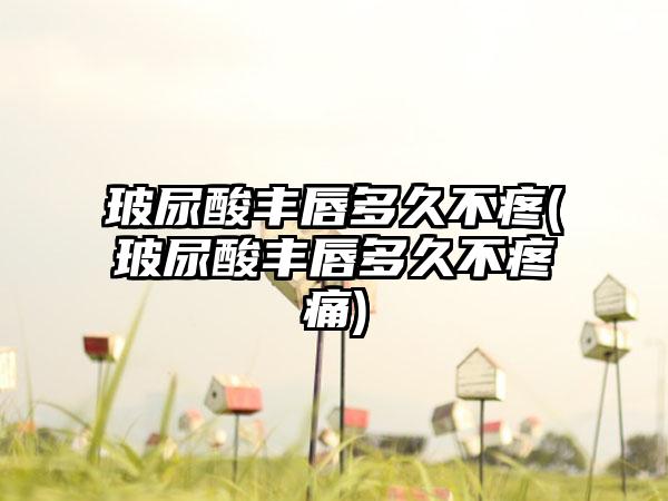 玻尿酸丰唇多久不疼(玻尿酸丰唇多久不疼痛)