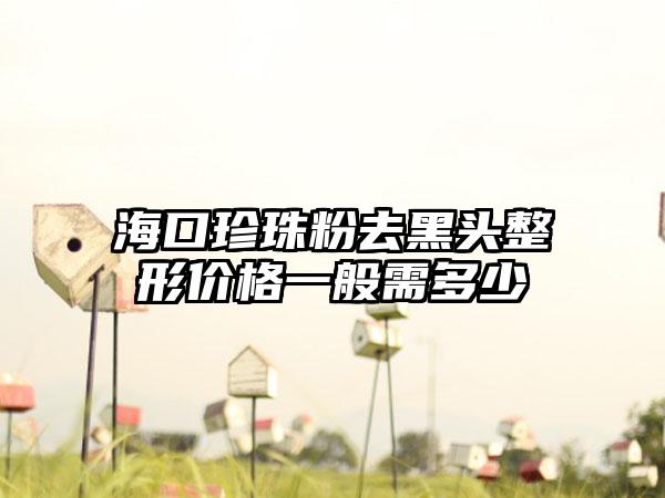 海口珍珠粉去黑头整形价格一般需多少