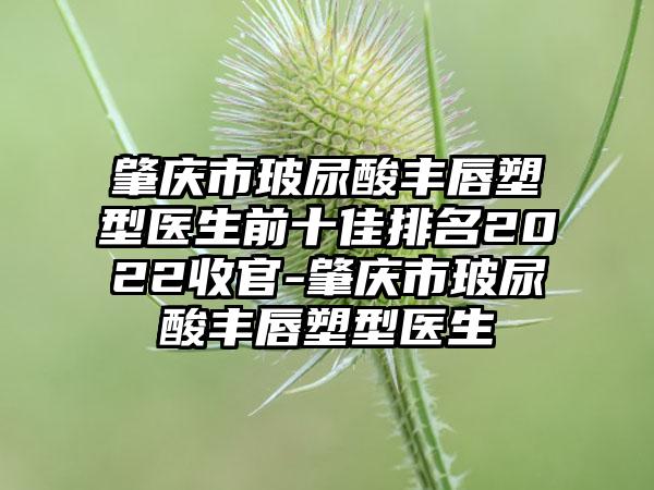 肇庆市玻尿酸丰唇塑型医生前十佳排名2022收官-肇庆市玻尿酸丰唇塑型医生