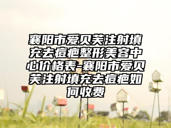 襄阳市爱贝芙注射填充去痘疤整形美容中心价格表-襄阳市爱贝芙注射填充去痘疤如何收费