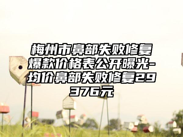 梅州市鼻部失败修复爆款价格表公开曝光-均价鼻部失败修复29376元