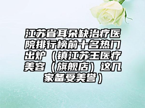 江苏省耳朵缺治疗医院排行榜前十名热门出炉（镇江苏王医疗美容（旗舰店）这几家备受美誉）