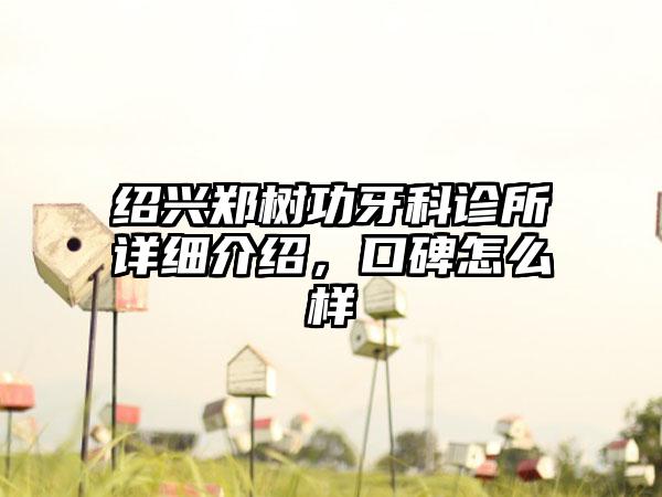 绍兴郑树功牙科诊所详细介绍，口碑怎么样