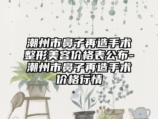 潮州市鼻子再造手术整形美容价格表公布-潮州市鼻子再造手术价格行情