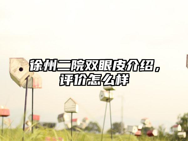 徐州二院双眼皮介绍，评价怎么样