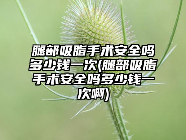 腿部吸脂手术安好吗多少钱一次(腿部吸脂手术安好吗多少钱一次啊)