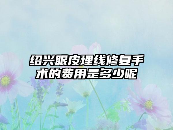 绍兴眼皮埋线修复手术的费用是多少呢