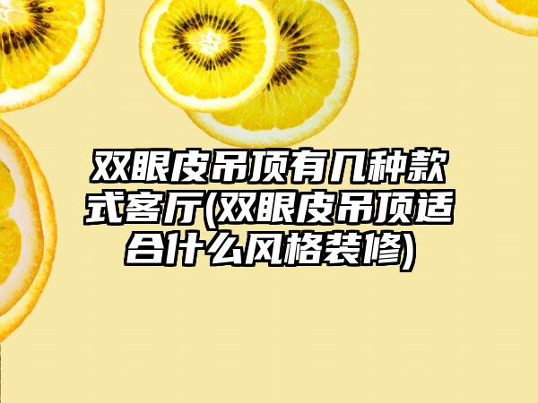 双眼皮吊顶有几种款式客厅(双眼皮吊顶适合什么风格装修)