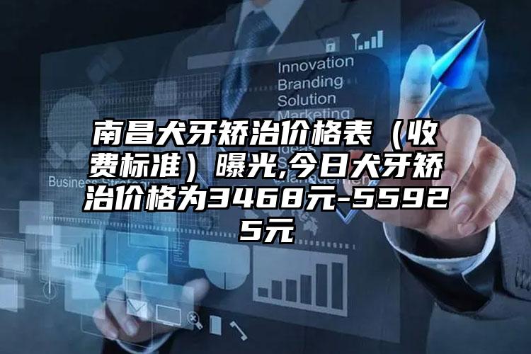 南昌犬牙矫治价格表（收费标准）曝光,今日犬牙矫治价格为3468元-55925元