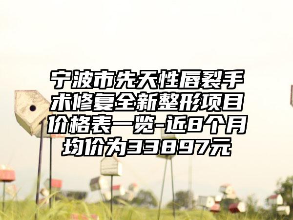 宁波市先天性唇裂手术修复全新整形项目价格表一览-近8个月均价为33897元