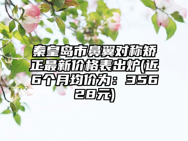 秦皇岛市鼻翼对称矫正非常新价格表出炉(近6个月均价为：35628元)