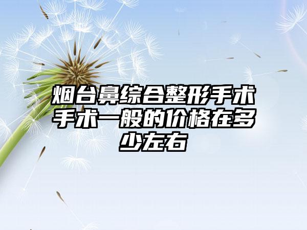 烟台鼻综合整形手术手术一般的价格在多少左右