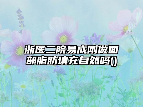 浙医二院易成刚做面部脂肪填充自然吗()