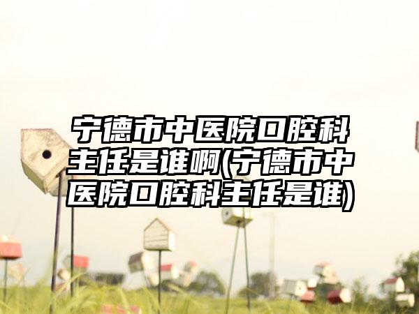 宁德市中医院口腔科主任是谁啊(宁德市中医院口腔科主任是谁)